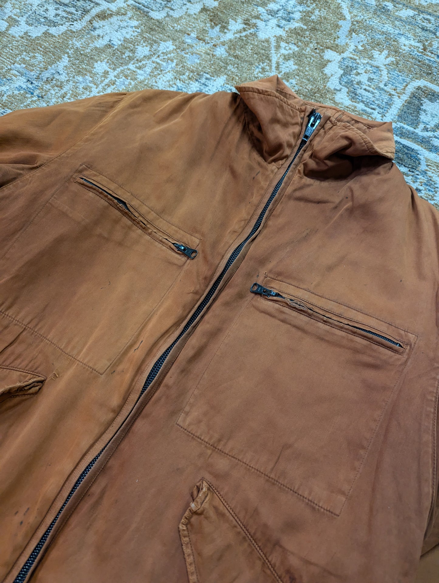 Stone island raso burnt orange faded jacket 90s