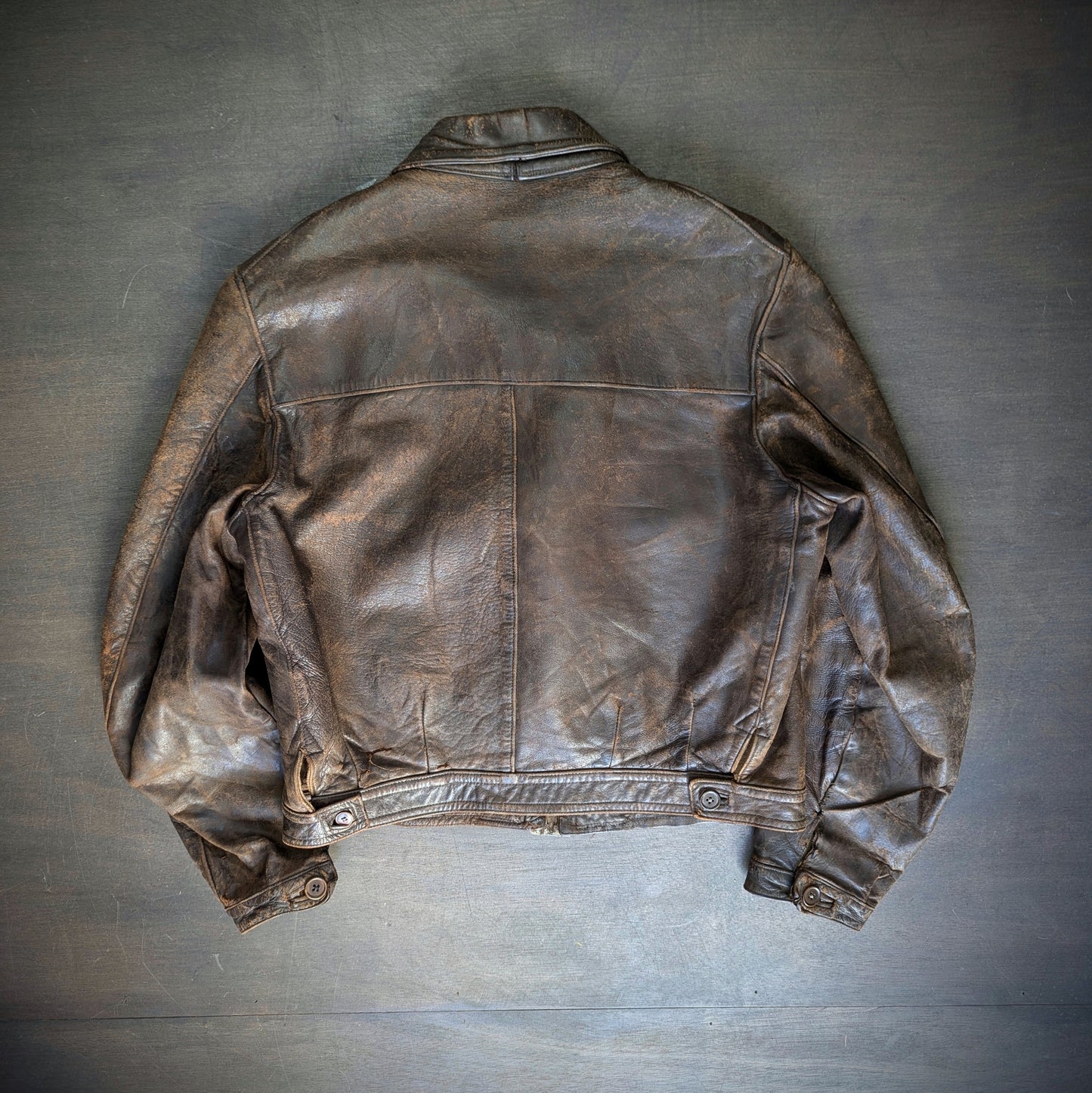 French Cycling Leather Jacket 1930s