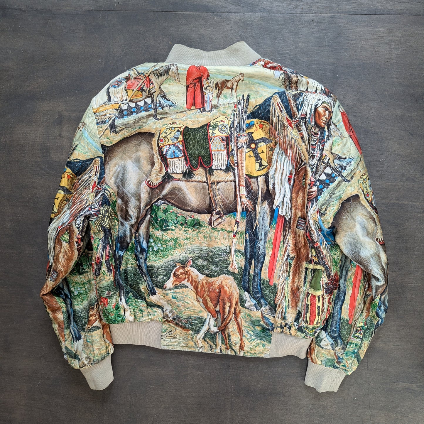 Hermes printed silk bomber jacket 1980s - Reversible