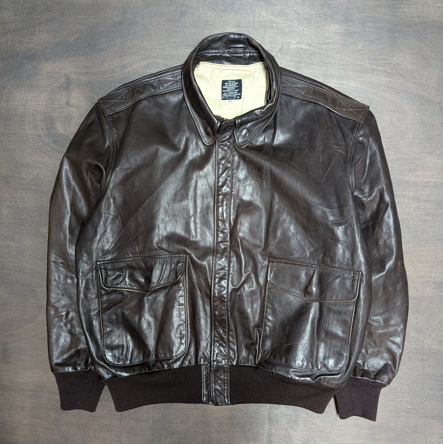 Type A-2 Leonhard US army leather flight jacket