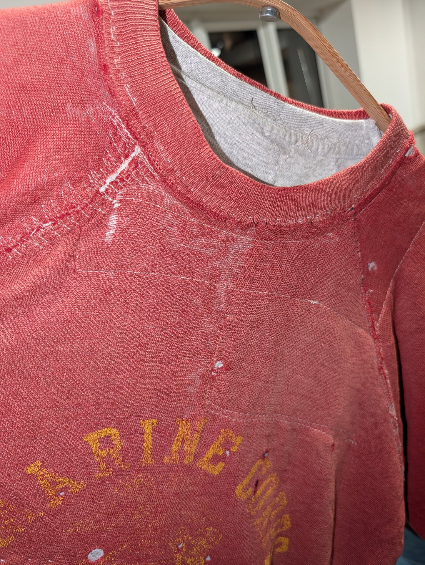 1950s US Marine corps repaired sweatshirt - Large