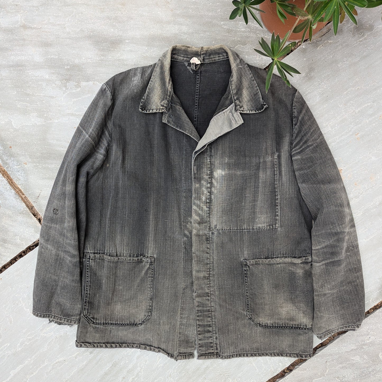 Twill work jacket faded grey - B meynen