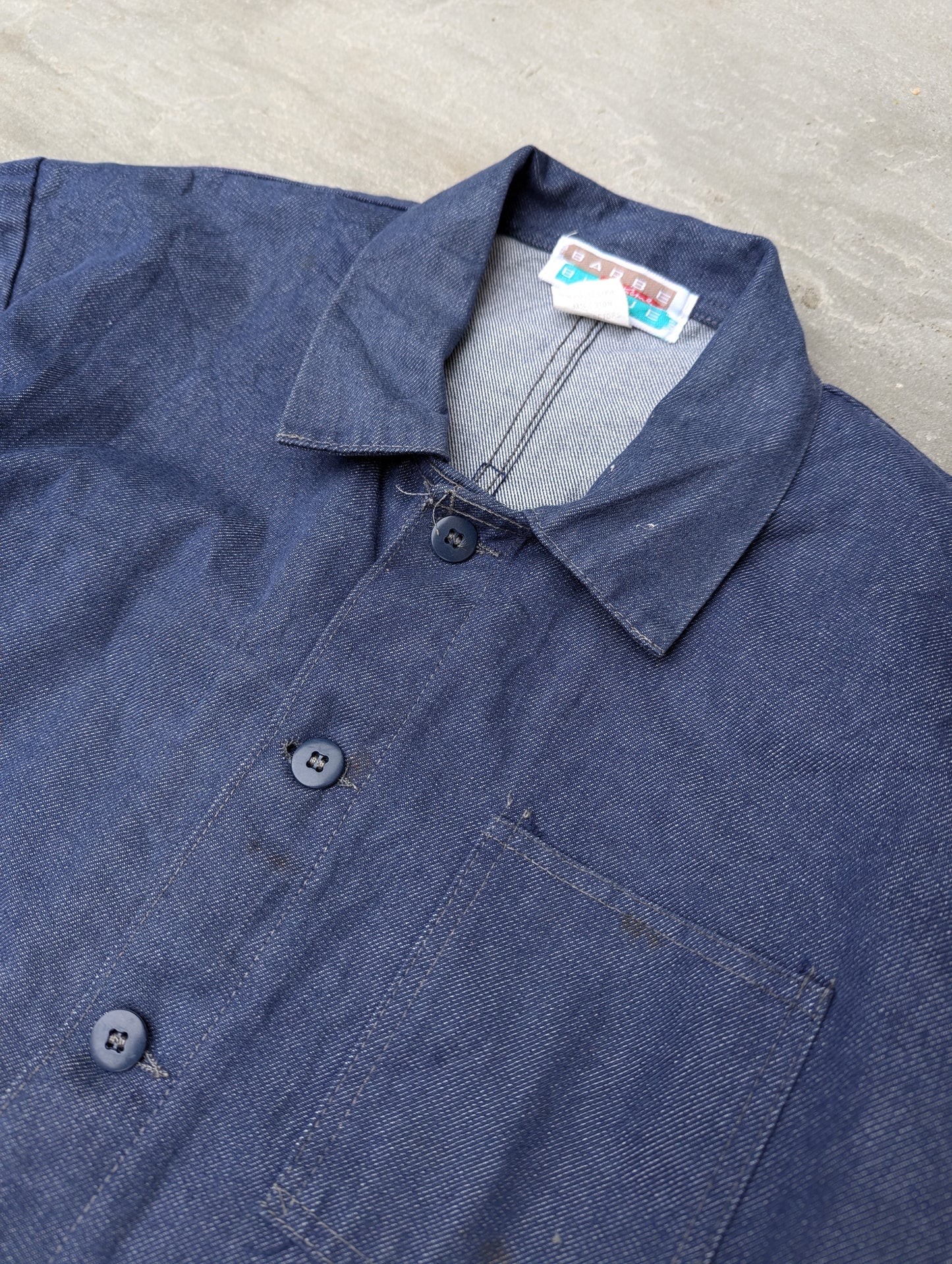 French denim chore jacket - Barbe bleue