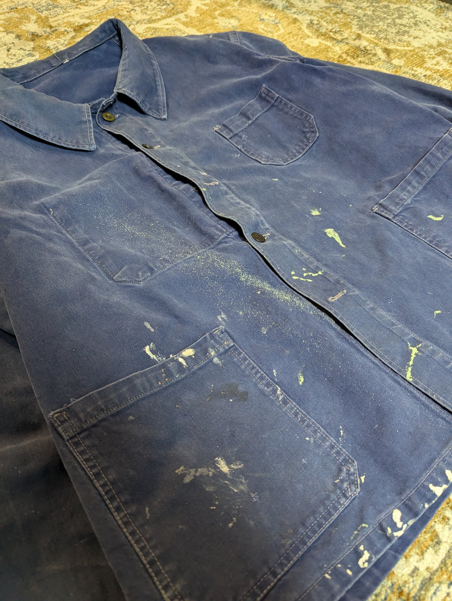 French paint splattered chore jacket