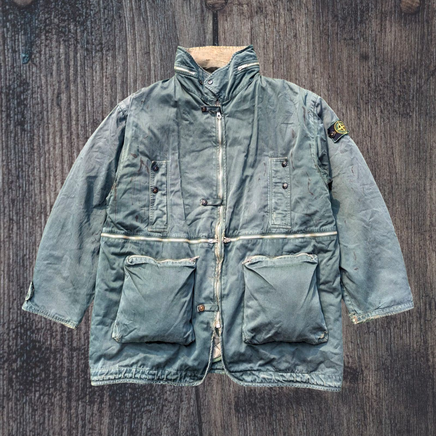 Stone island helicopter field jacket 1988 with original liner