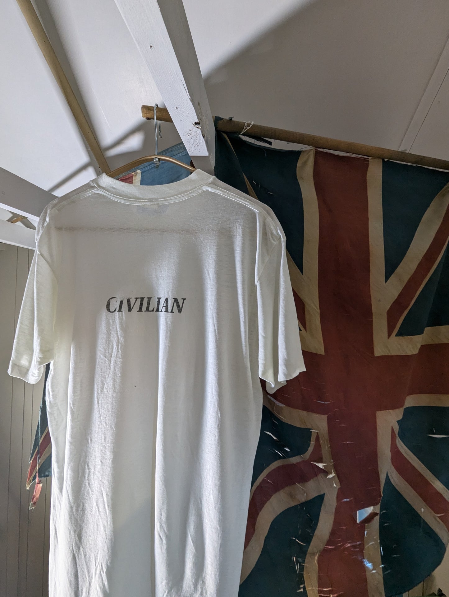 Civilian stencil t shirt - 1970s