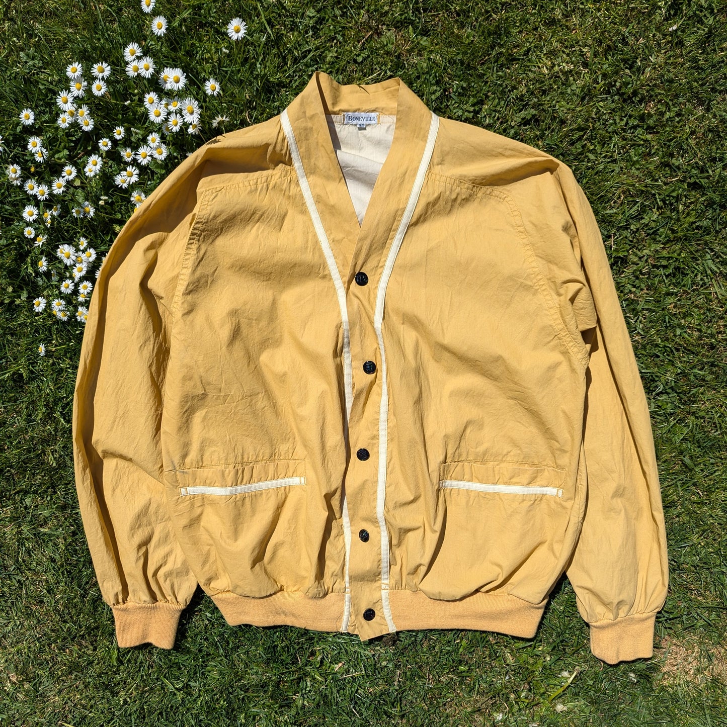 Boneville by Massimo osti - cotton windproof cardigan 1980s