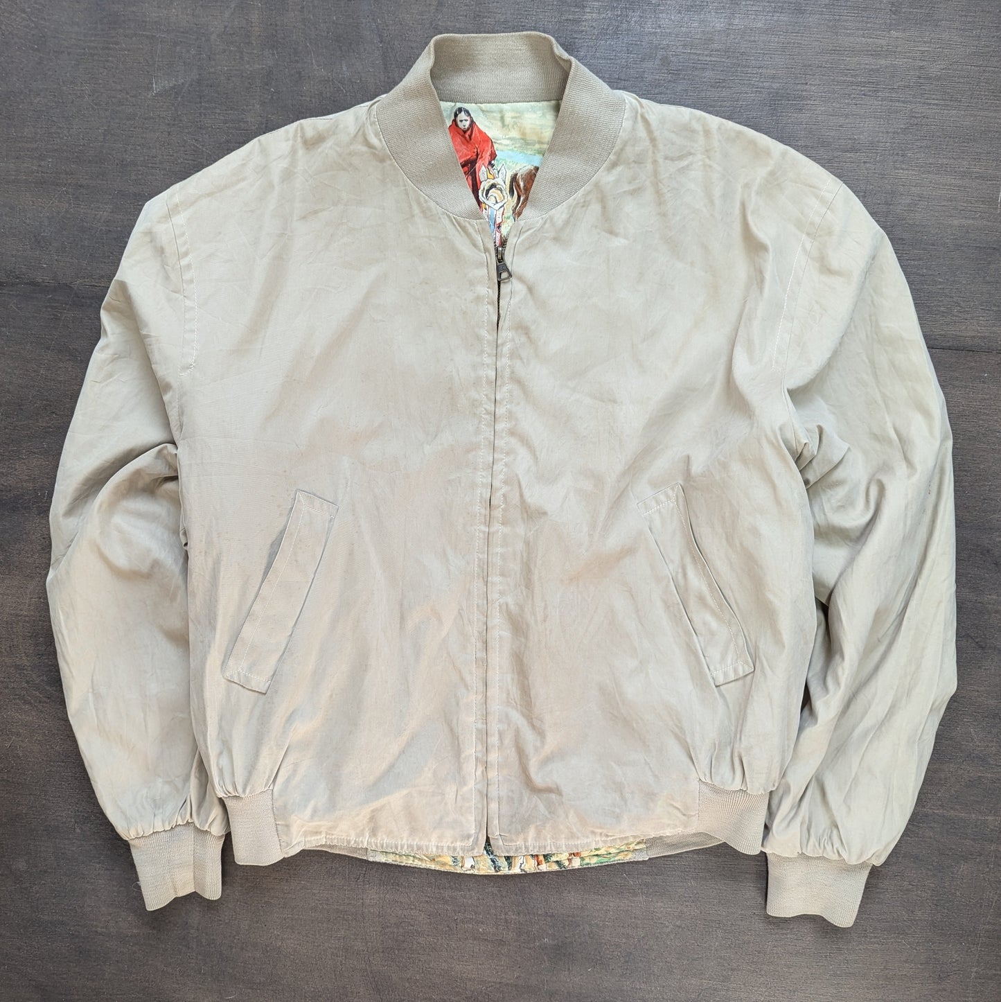 Hermes printed silk bomber jacket 1980s - Reversible