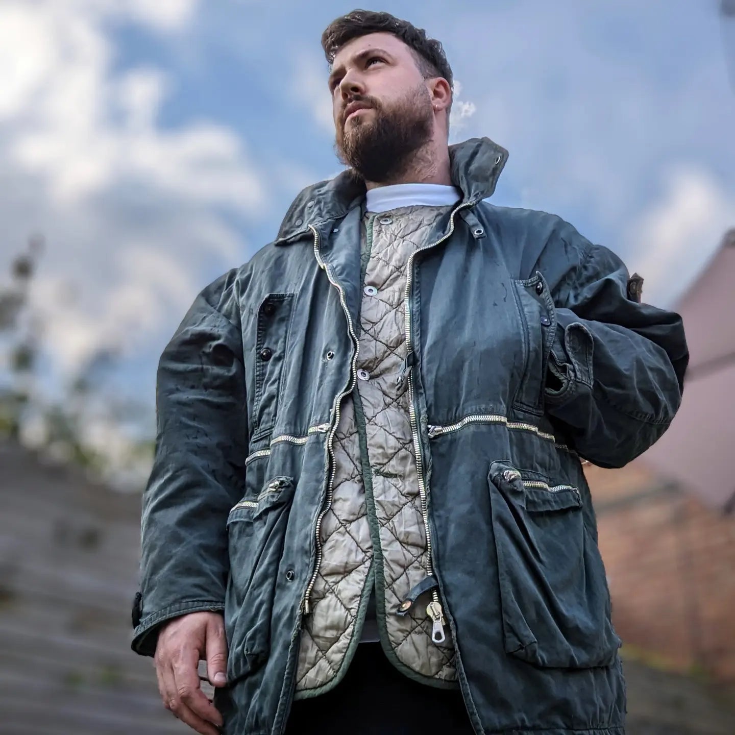 Stone island helicopter field jacket 1988 with original liner