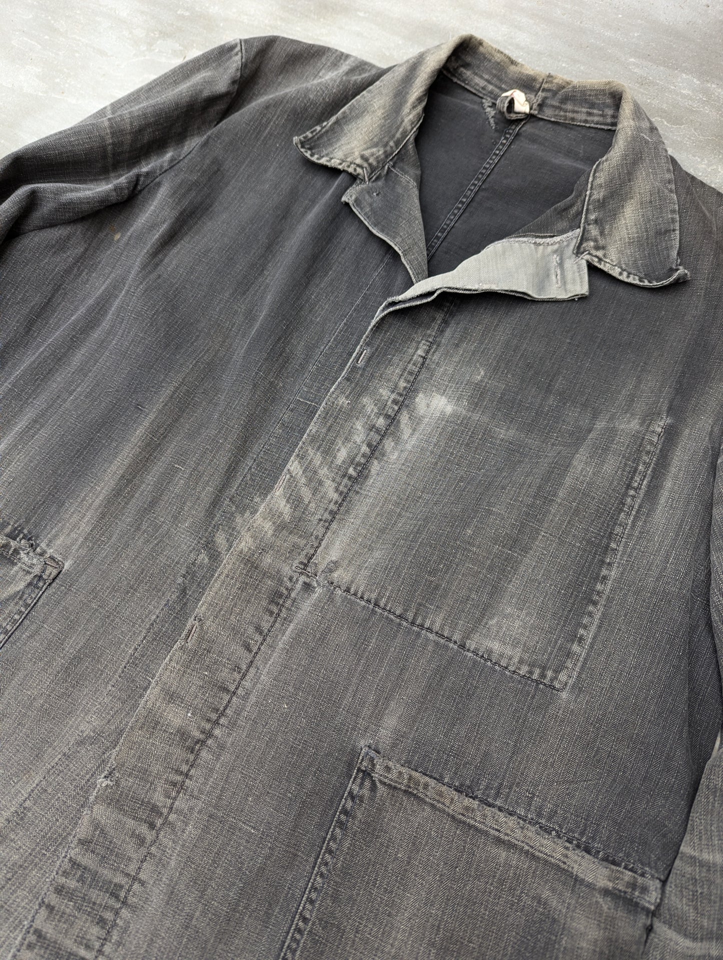 Twill work jacket faded grey - B meynen