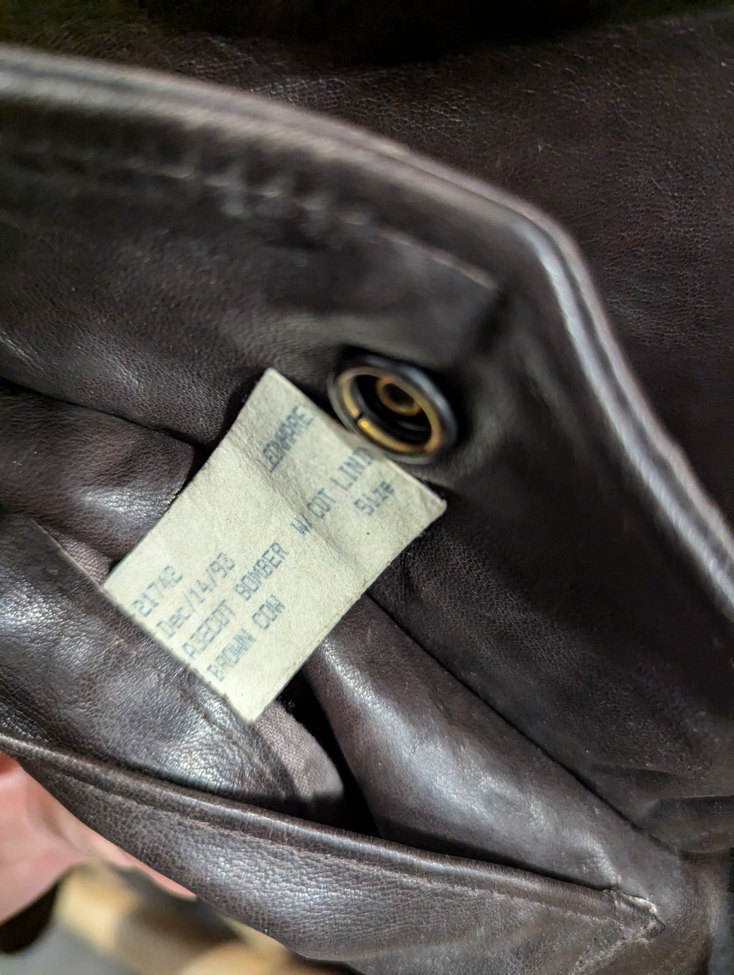 Type A-2 Leonhard US army leather flight jacket