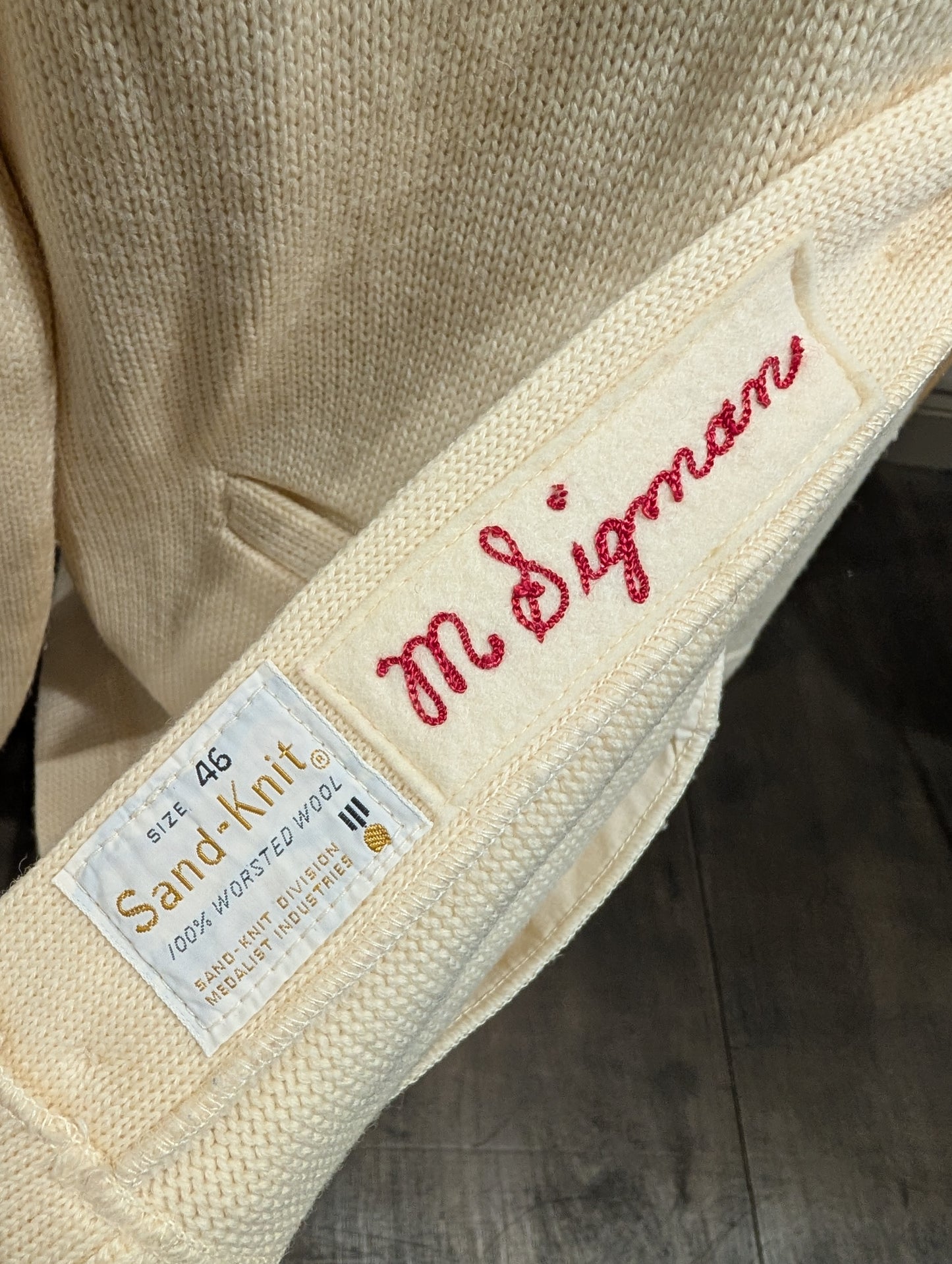 1950s letterman cardigan