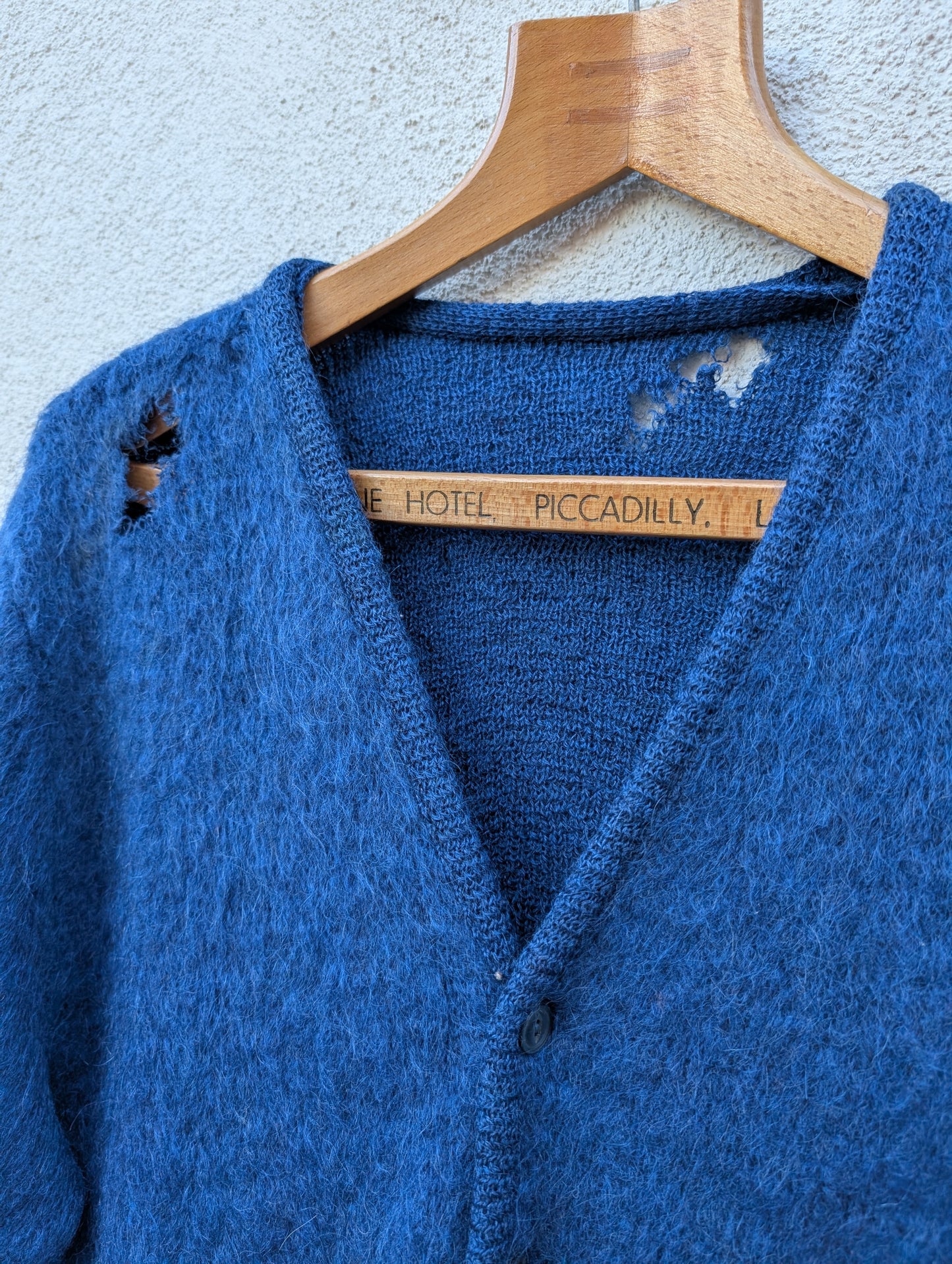 1950/60s mohair thrashed cardigan - medium