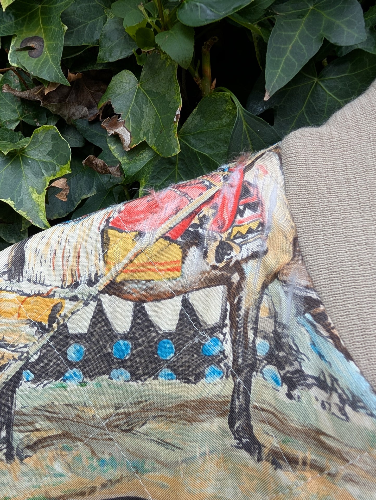 1980's Hermes silk reversible bomber jacket - XL