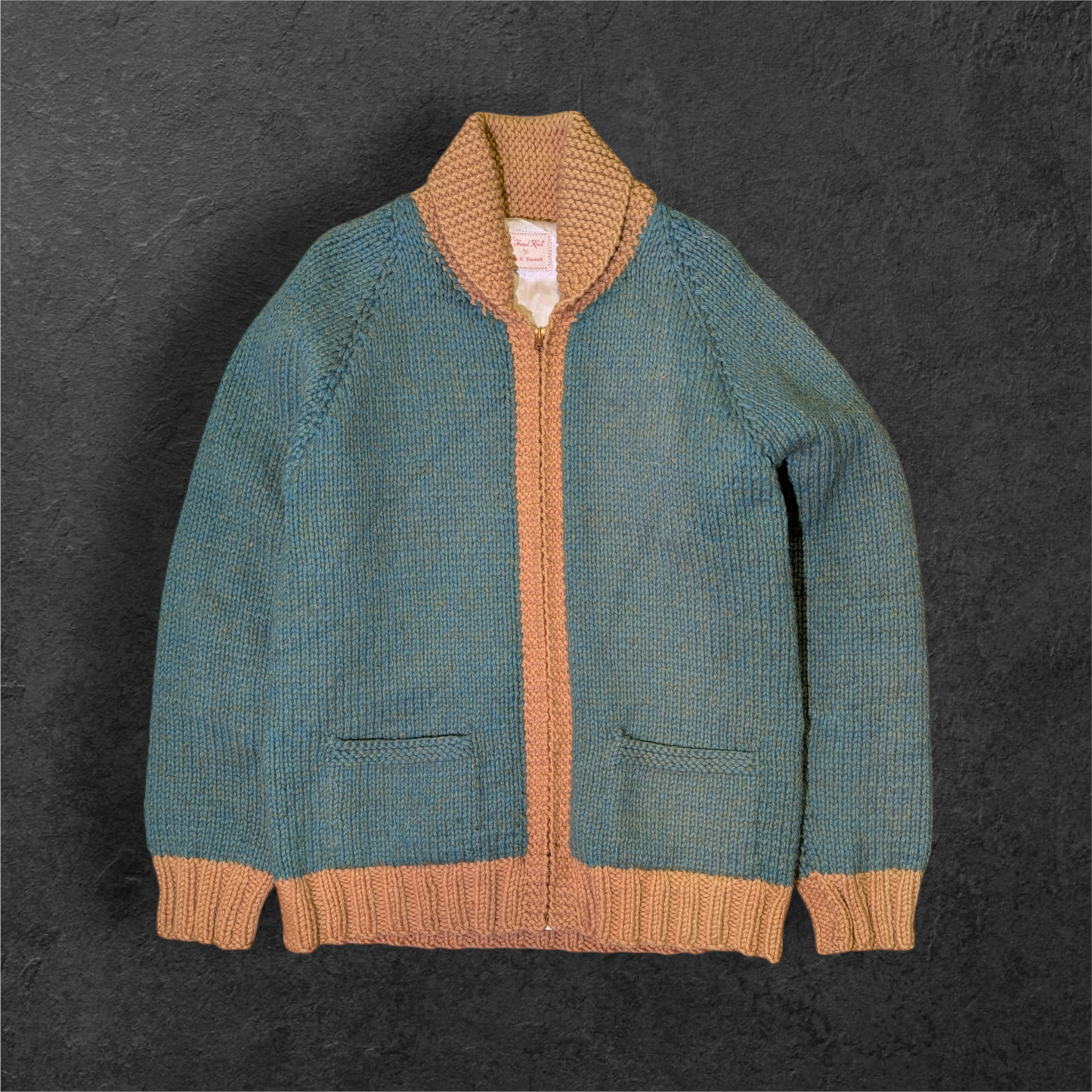 Cowichan knitted cardigan 1960s