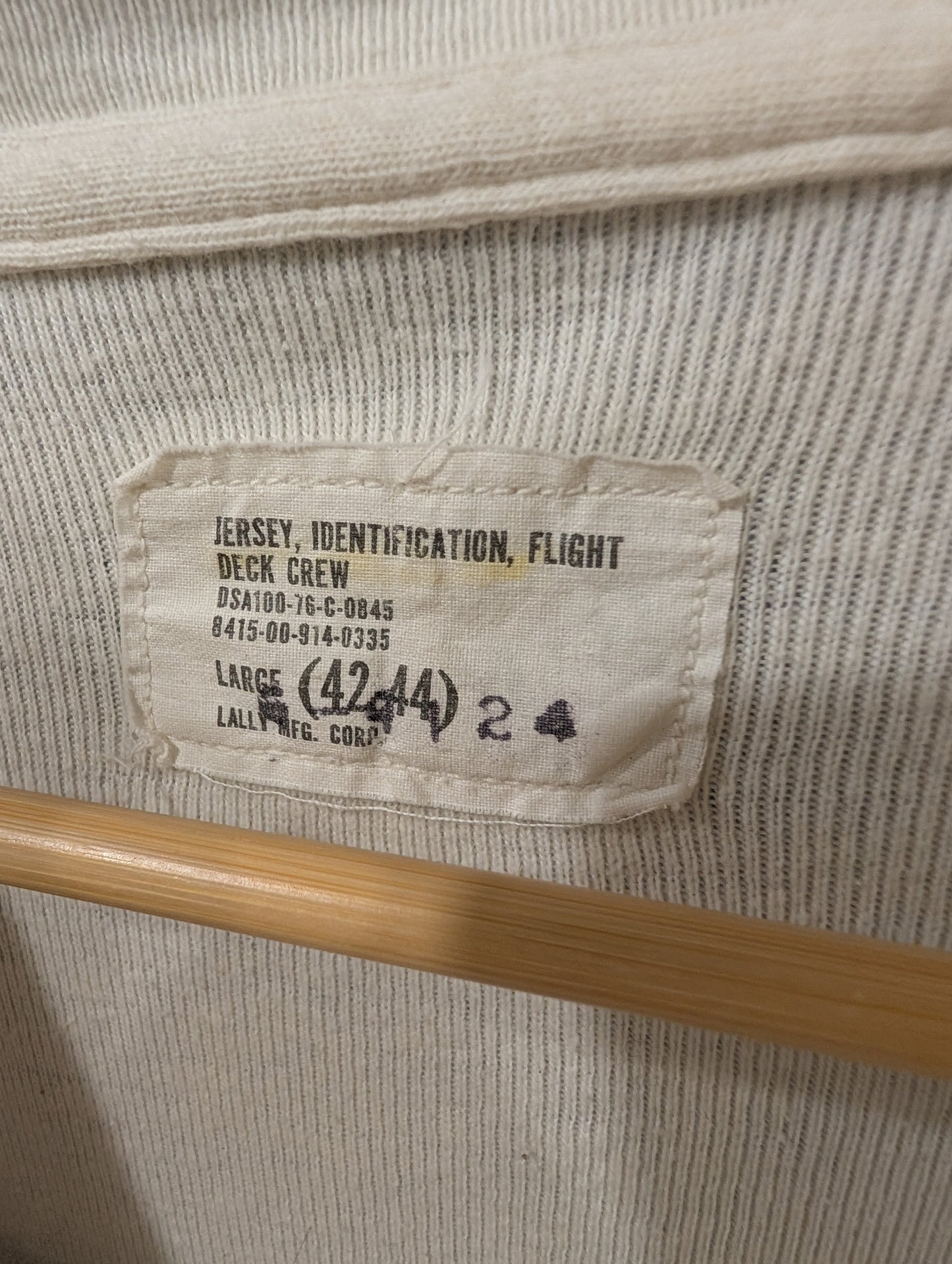1970s ID flight jersey - Lally MFG Corp