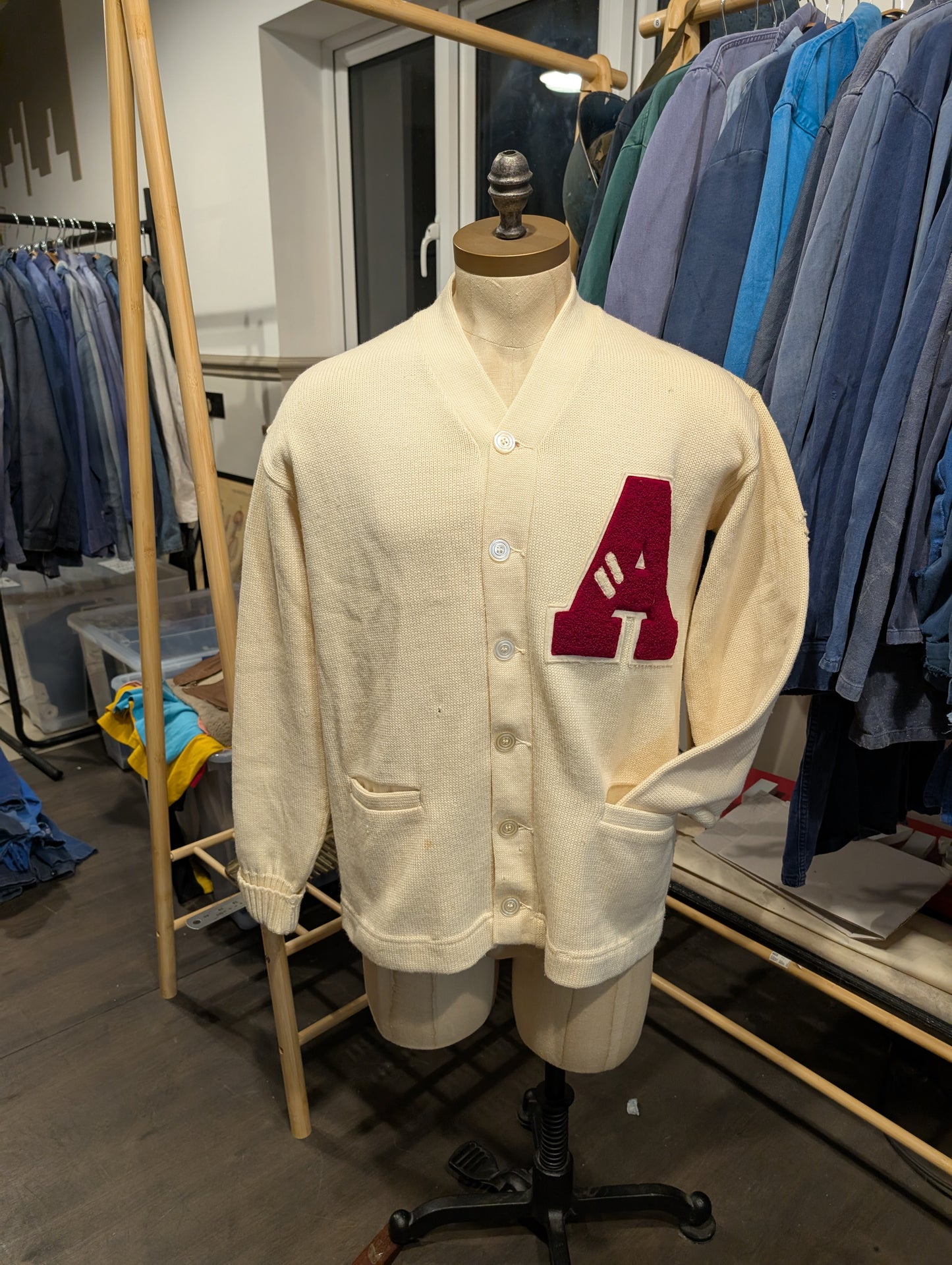 1950s letterman cardigan