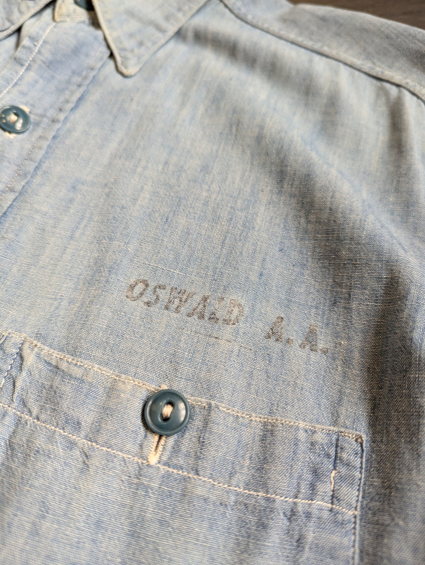 USN chambray shirt WW2