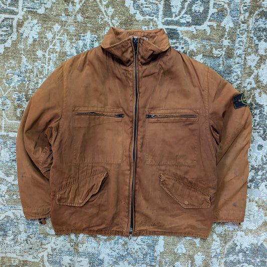 Stone island raso burnt orange faded jacket 90s