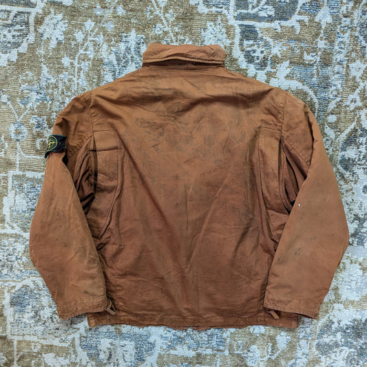 Stone island raso burnt orange faded jacket 90s