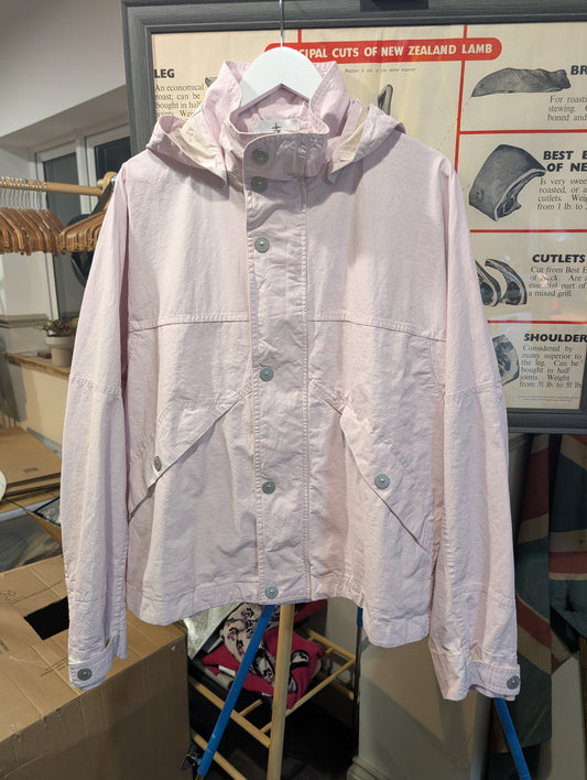 Stone island plated linen jacket in lilac