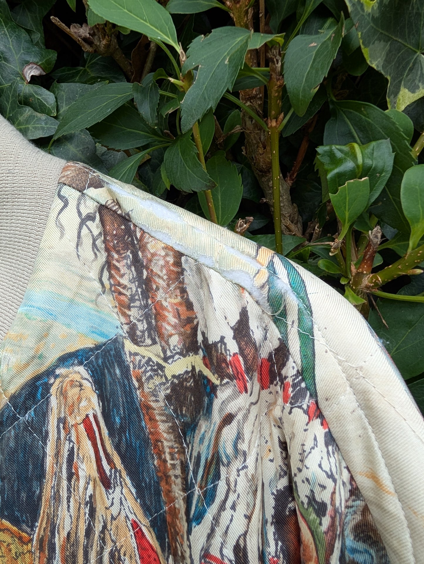 1980's Hermes silk reversible bomber jacket - XL