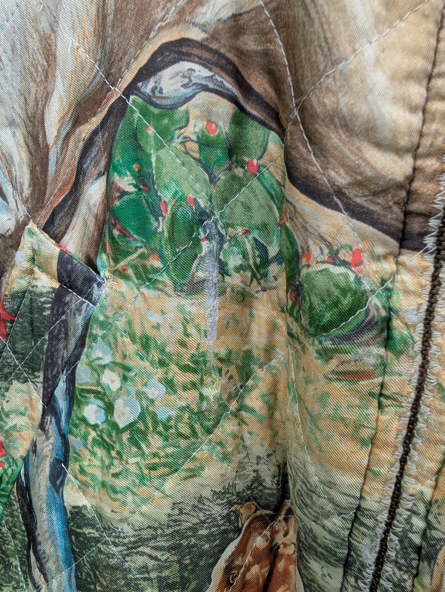 1980's Hermes silk reversible bomber jacket - XL