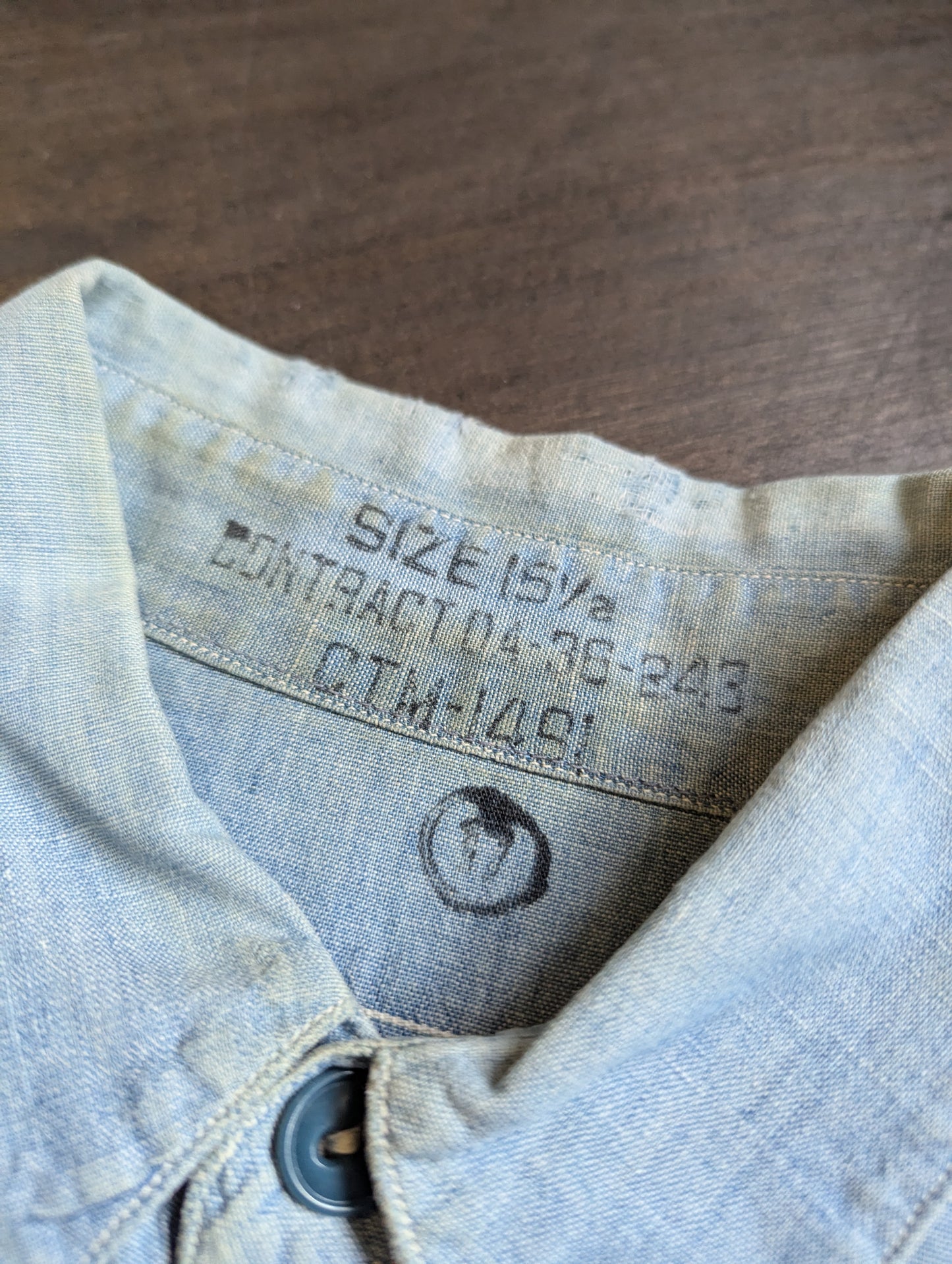 USN chambray shirt WW2