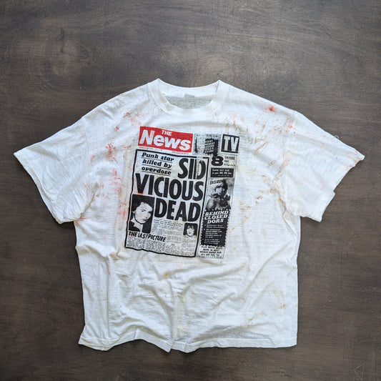 Sid vicious 'Thrashed' article tee 1980s