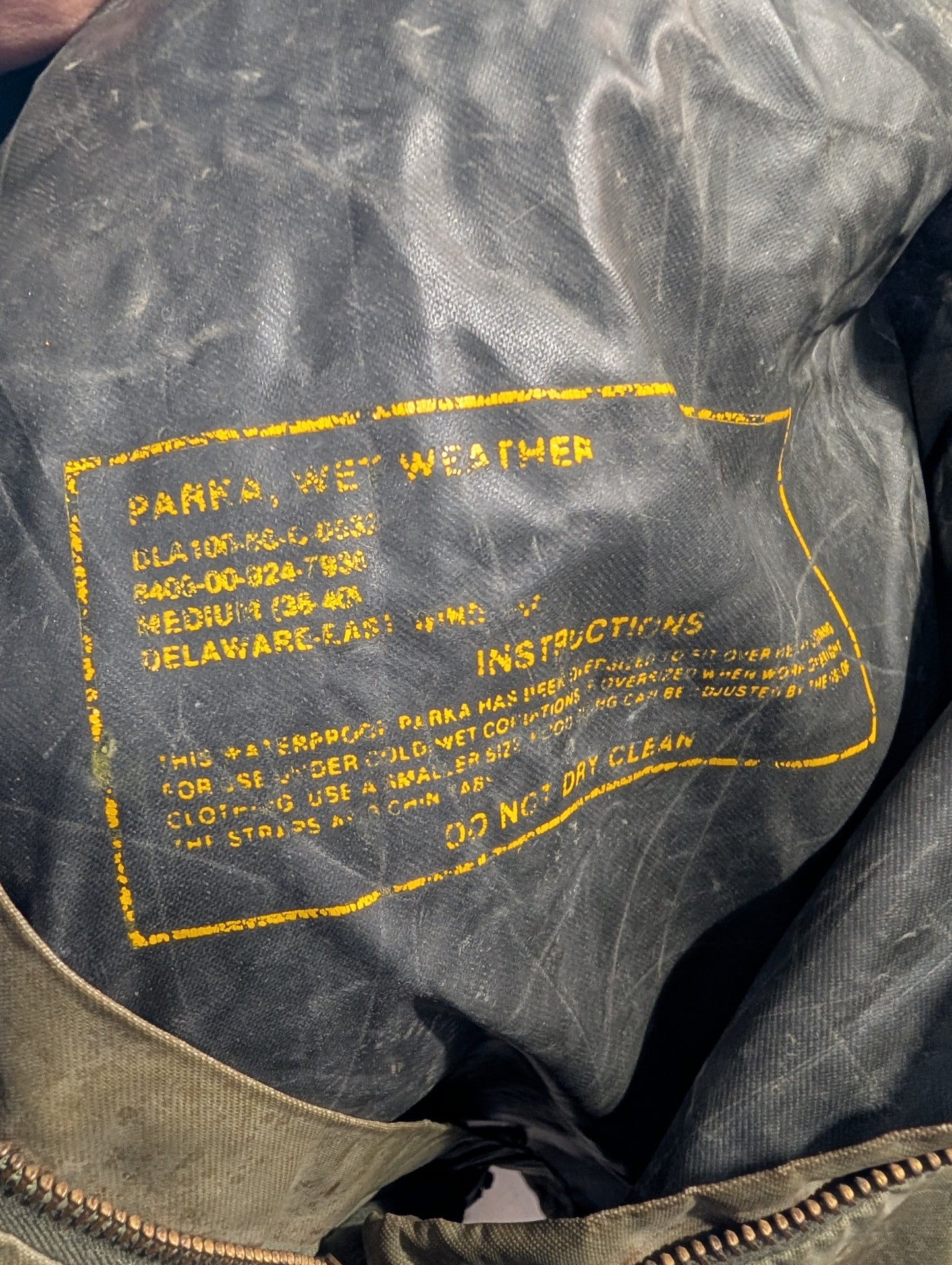 WW2 USN foul weather jacket - stenciled